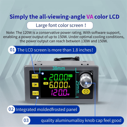Νέα ηλιακή μονάδα φόρτισης SK120CNC Buck-Boost DC με ρυθμιζόμενο τροφοδοτικό σταθερής 2