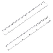 2 reglas rectas con rango de medición de 0 a 30 cm. Regla recta para estudiantes, profesores, arquitectos e ingenieros.