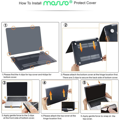 Capa compatível com MacBook Air de 13 polegadas (modelos de 2021, 2020, 2019 e 2018: A2337M1, A2179, A1932) com tela Retina. 2