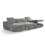 Alora 4–5 Seater Grey Fabric U-Shaped Sofa with Storage & Headrests 1