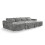 Alora 4–5 Seater Grey Fabric U-Shaped Sofa with Storage & Headrests 2