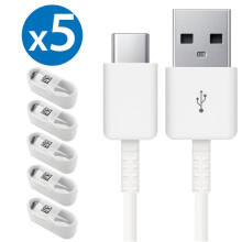 Cabo USB-C Afflux (1,2 m, branco), cabo de carregamento rápido USB-A para USB-C de 3 A, compatível com Samsung Galaxy S24/S23/S22/S21/S20 Ultra+,