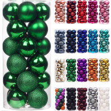 24 stuks onbreekbare kerstballen voor de kerstboom, bruiloft of feest - 3 cm / 4 cm / 6,5 cm
