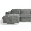 Alora 4–5 Seater Grey Fabric U-Shaped Sofa with Storage & Headrests 3