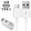 Καλώδιο Afflux USB-C (4ft, λευκό), καλώδιο γρήγορης φόρτισης 3A USB-A σε USB-C, συμβατό με Samsung 2