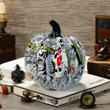 Yakbaofuo ornamenten Halloween pompoen hars decoratief handgemaakt tafelbeeldje kerst Halloween bureaudecoratie