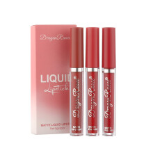 3 Pcs Matte Liquid Lipstick Set, Pigment Velvet Matte, Longwear Non Transfer Finish