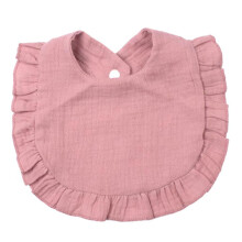 7 Pieces 100% Cotton Gauze Baby Bandana Soft Adjustable Baby Bibs Cotton Teething and Drooling Bibs (pink)