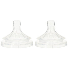 Philips Avent Natural Teat, 6 Months+, Fast Flow, Anti-colic, Pack of 2 - SCF044/27 2 Count (Pack of 1)