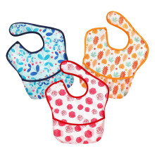 PandaEar 3 Pack Super Light Weight Baby Bib, Waterproof, Washable, Stain Oil and Odor Resistant 5-36 Months|Multi-color|Girl