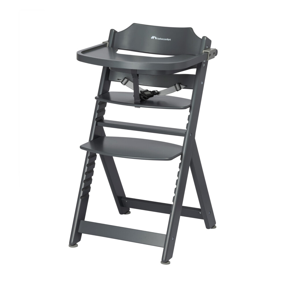 Bebeconfort Timba Evolutive Wooden Highchair, 6 Months - 10 Years, Up To 30 Kg, Baby High Chair, Removable Tray, Adjustable Seat & Footrest, 3-Point Bébéconfort