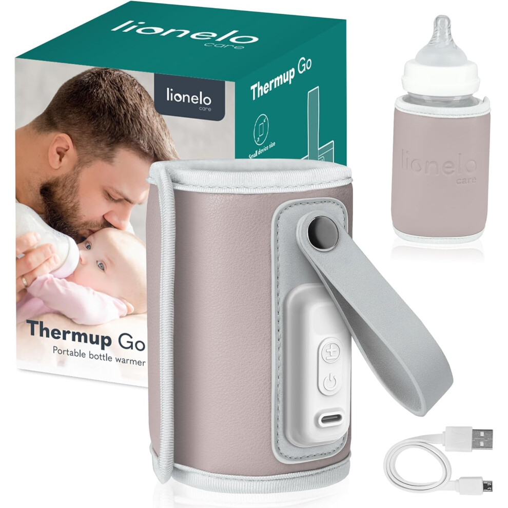 Lionelo Bottle Warmer Thermup Go For Maintaining Temperature, Portable, Usb Cable Powered, Bpa-Free, Baby Bottle Warmer For Keeping Milk And Baby Foo