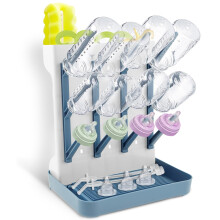 Sesaver Baby Bottle Dryer Rack Plastic Vertical Standing Baby Bottle Holder Space Saving Countertop Standing Dish Holder Holds Up to 12 Bottles for N