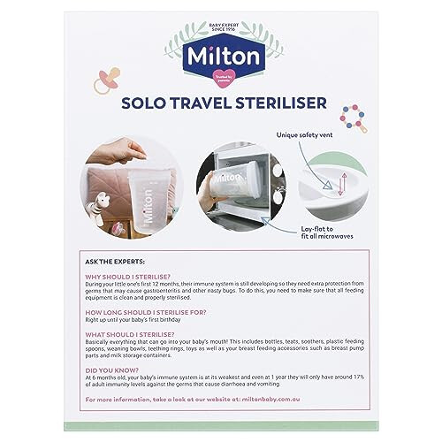 MILTON Solo Travel STERILISER (Pack of 2) 2