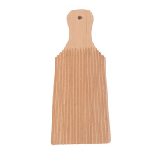 Beechwood Gnocchi Board with Easy Grip Handle – Perfect Curved Pattern Pasta Tool