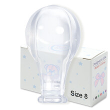 LittleForBig Adult Extra Large Size 8" Candy Gloss Colorful Transparent Pacifier Nipples - Outsize Replacement Big Teat Transparent