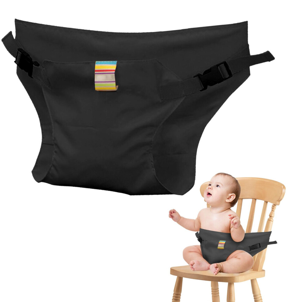 Rugbol High Chair Straps, Tripp Trapp Harness Portable Feeding Booster Seat Strap For Outdoor Travel Home Restaurants Shopping（Black）