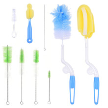 Baby Bottle Cleaning Kit - Set of 9 Cleaning Brushes for Cleaning Baby Milk/Water Bottles, Nipples, Caps, Straws, Tubes, etc. - Makes Your Bottle Ste