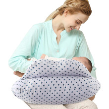 SHANNA Nursing Pillow Bottle Feeding Breastfeeding Pillow, Multifunctional Nursing Pillow with 100% Cotton Romvable Washable Cover Adjustable Waist S