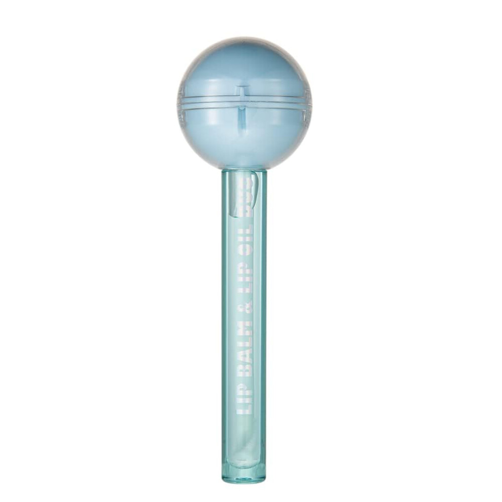Blue Lollipop Lip Gloss And Lip Balm Duo Moisturizing Nonsticky Hydration, Compact Size