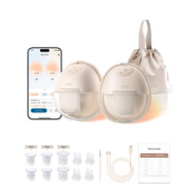 eufy Security Wearable Breast Pump S1 Electric Hands-Free Breast Pump with Heating Technology, App-Controlled Smart Rhythm, Hospital-Grade Suction, P