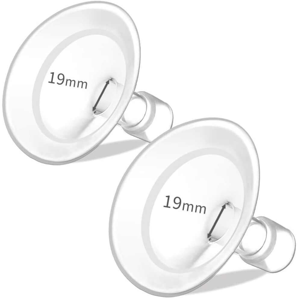 19Mm Shields Flanges Pump Parts For Medela, Replace Flange Compatible With Medela Breast Pumps Personalfit, Freestyle, Maxflow, Freestyle Pumpmom-Us