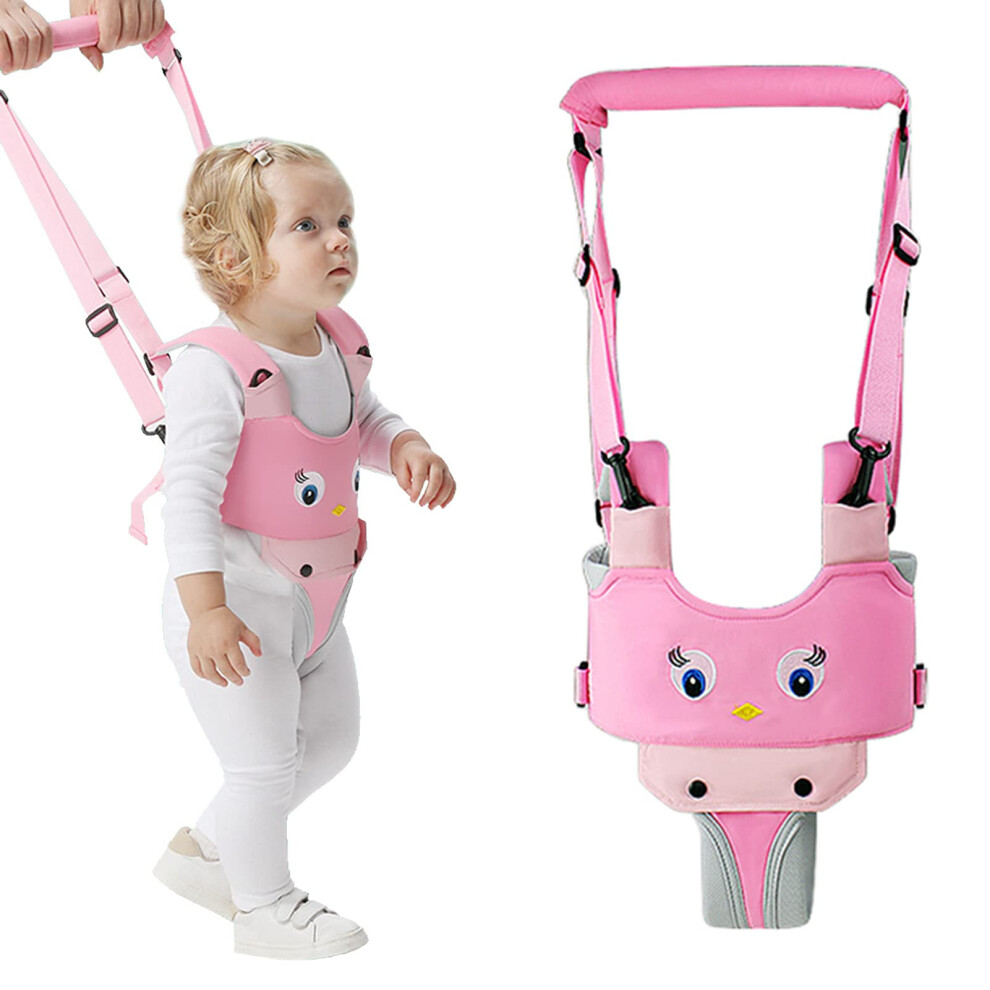 Baby Walking Harness, Toddler Assistant Walking Learning Helper Adjustable Safe Stand Hand Held Walking Belt Safety Harness For Infant (Pink) Pink Iulonee