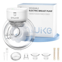 ANWIKE Wearable Breast Pump Hands Free 230g – Quiet 40dB Electric Breast Pump with 4 Modes 9 Levels, 2.5h Fast Charge, Smart Timer, 135 Flange, BPA-