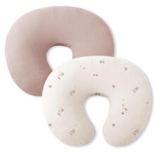 Little Grape Land 2 Pack Nursing Pillow Covers, Stretchy and Soft Nursing Cover for Breastfeeding, Microfiber, Muslin Cotton, Pillow Slipcover for Ba