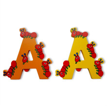 Vinsani Wooden Jungle Animal Alphabet Letters Personalised Bedroom Wall Door Name (A)
