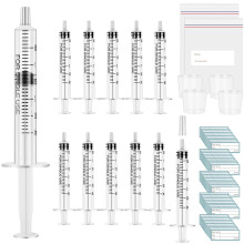 50 Pcs Colostrum Collection Kit,3ml Colostrum Syringe with Protective Cap,Breast Milk Collector Breastfeeding with 4 Measuring Cup and 52 Stickers,Co