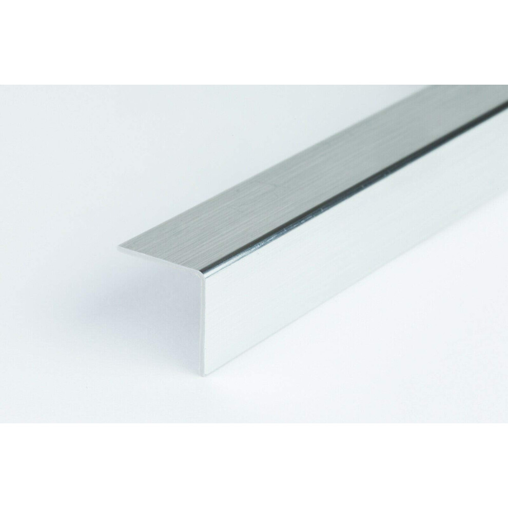 & Effect Plastic Pvc Corner 20X20mm -1 Meter Angle Trim Wall Edge Protector (Brushed ) Silver/Gold Tmw Profiles