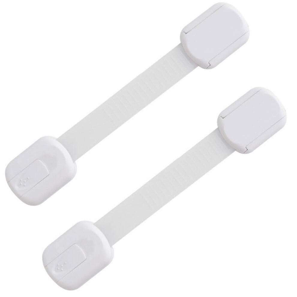 Yalihaixia Adjustable Safety Cupboard Locks Locks For Kitchen Cupboards Cabinet Fridge Drawer Refrigerator Toilet Easy Install No Tools Needed White (2, White)