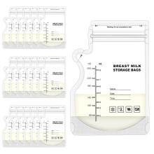 100 Pcs Breast Milk Storage Bags, 250ml Disposable Milk Storage Bags with Pour Spout for Breastfeeding No-Leak Milk Freezer Storage Pouches for Breas