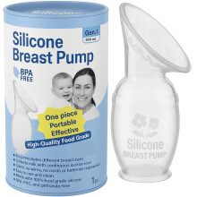 Silicone Manual Breast Pump, Lightweight & Portable Manual Breastfeeding Pump, Adjustable Suction, 4oz/100ml Food Grade Silicone, Brestfeeding Pumps