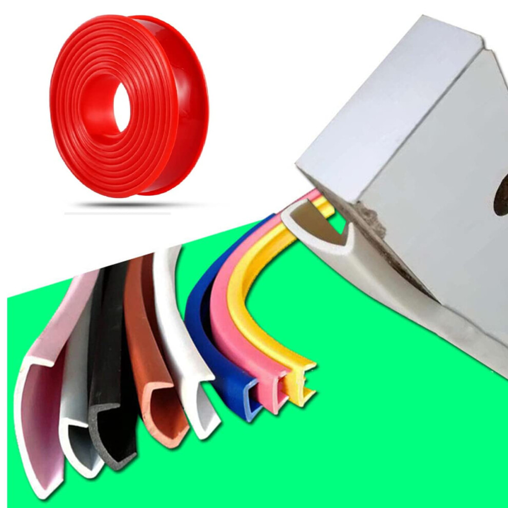 Fshanyue Furniture Banding U-Shaped Tpe Edge Guard Strips, Wooden Board Edging Strips For Cabinet Wardrobe Table Worktop Wood Board And Shaped Cut-Outs, Edgin