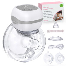 Electric Breast Pump Wearable, Portable Hands Free Pump, 201g Lightweight, 40dB Ultra Quiet Wireless Pump, 3 Modes 12Levels, Leakproof Design for Nur