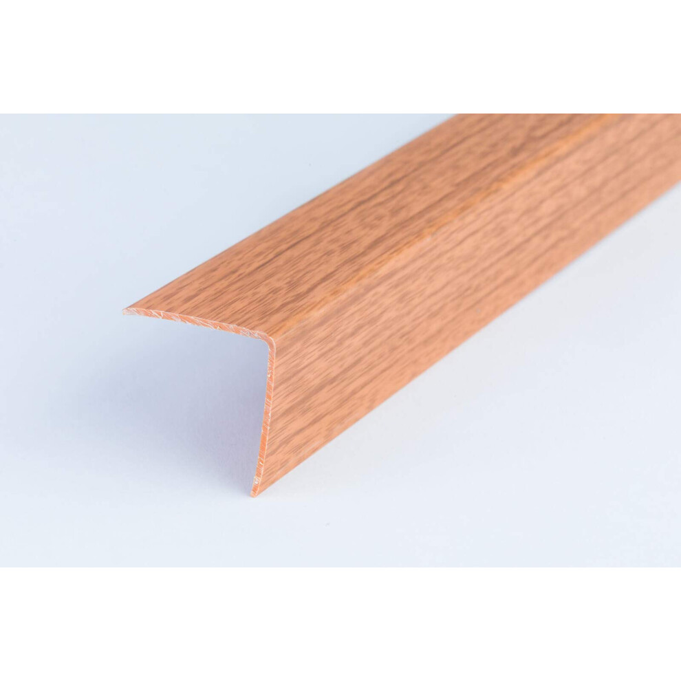 Tmw Profiles Wood Effect Plastic Pvc Corner 1M Angle Trim Wall Corner Guard Edge Protector (25Mm X 25Mm X 1M, Cherry)