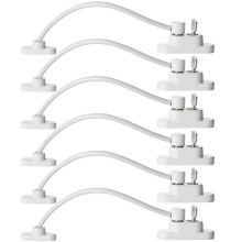 6pcs Window Door Restrictor Security Lock, Child Baby Security Wire Cable with Screws Keys, Self Adhesive for UPVC No Drilling Window Locks, Pet Chil