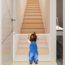 Panana Retractable Baby Gate for Stairs,0-150cm Mesh Dog Gate for House Doorways Hallways,86cm Tall Extra Wide Child Safety Gate for Kids Pets,Indoor