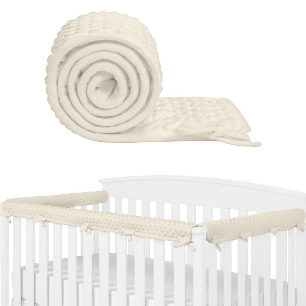 3Pcs Baby Crib Rail Cover Protector Set - Cot Rail Protectors Safe Teething Guard Wrap For Standard Crib - 128X18 Cm/68X18 Cm Cot Eastern Corridor-Eu