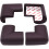ZXUEZHENG Soft Foam Baby Proofing Corner Guards, 4 Pack, L-Shape, Brown 1