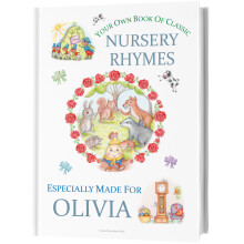 Classic Nursery Rhymes Personalised Keepsake Book for Baby and Toddler. for 1st Birthdays, Special Occasions