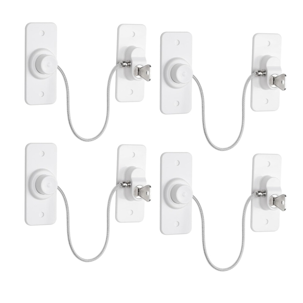 4Pcs Window Locks For Upvc Windows, Adhesive No Drilling Window Restrictor With Key, Pet Window Safety Locks For Childproof, Easy To Install Ytook