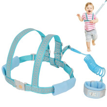 OWill Toddler Reins Walking Harness, 1-3 Years Boys and Girls, Anti Lost Wrist Reins with Luminous Effect Induction Unlocking Warning Whistle (1.5m B