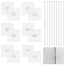 HOTUT 12 Pcs Furniture Straps, Anti Tip Furniture Wall Anchor, No Drill Self-Adhesive Furniture Wall Straps Child Safety and Pet Protection, Anti Tip