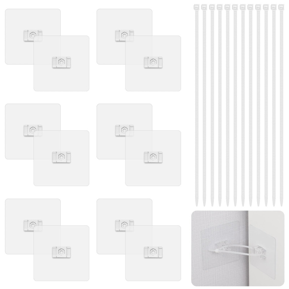 12 Pcs Furniture Straps, Anti Tip Furniture Wall Anchor, No Drill Self-Adhesive Furniture Wall Straps Child Safety And Pet Protection, Anti Tip Hotut
