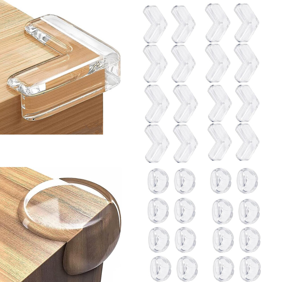 Zadeick 32 Pcs Corner Protectors For Kids, Table Corner Protectors For Baby Clear Table Protector Baby Proofing