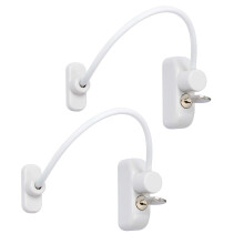 Neoteck Window Restrictor Locks Window Door Cable Restrictor Lock Child Baby Safety Security Wire Catch for Home Public and Commercial Applications (