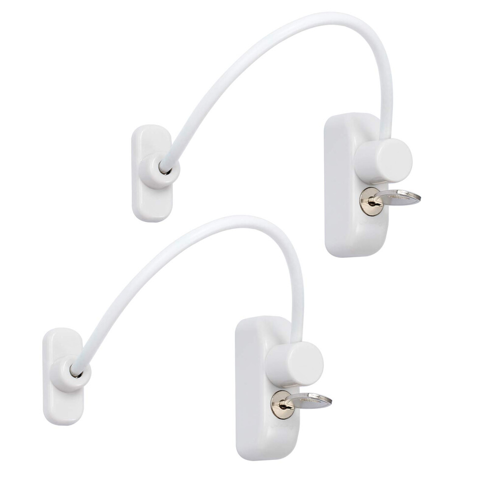Window Restrictor Locks Window Door Cable Restrictor Lock Child Baby Safety Security Wire Catch For Home Public And Commercial Applications ( Neoteck